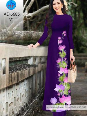 Vải áo dài Hoa Sen kiểu mới AD 6685 35 1584935264 349 Vai ao dai Hoa Sen kieu moi AD 6685