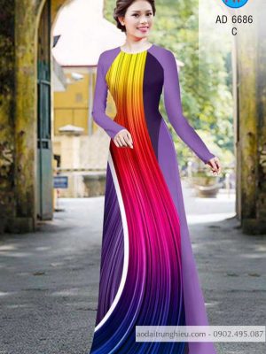 Vải áo dài Lập thể kiểu mới AD 6686 29 1585024704 34 Vai ao dai Lap the kieu moi AD 6686