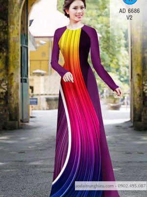 Vải áo dài Lập thể kiểu mới AD 6686 27 1585024704 909 Vai ao dai Lap the kieu moi AD 6686