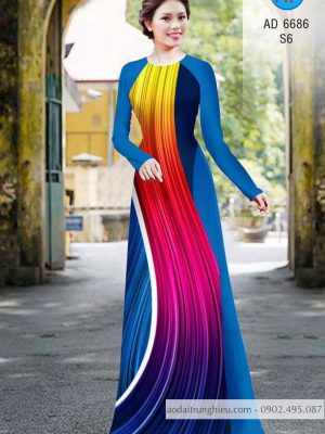 Vải áo dài Lập thể kiểu mới AD 6686 36 1585024705 586 Vai ao dai Lap the kieu moi AD 6686
