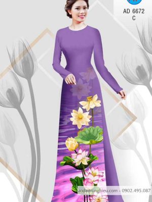 Vải áo dài Sen mùa hè mới ra AD 6672 24 1585107214 30 Vai ao dai Sen mua he moi ra AD 6672