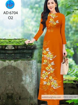 Vải áo dài hoa trên dưới kiểu mới AD 6704 21 1585213403 130 Vai ao dai hoa tren duoi kieu moi AD 6704
