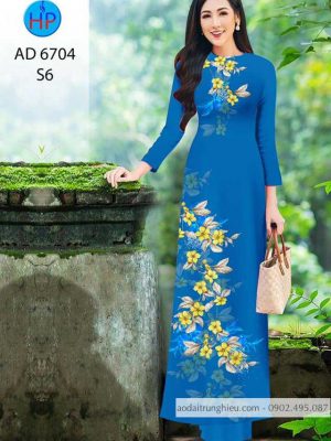 Vải áo dài hoa trên dưới kiểu mới AD 6704 23 1585213403 234 Vai ao dai hoa tren duoi kieu moi AD 6704