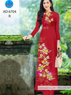 Vải áo dài hoa trên dưới kiểu mới AD 6704 24 1585213403 419 Vai ao dai hoa tren duoi kieu moi AD 6704