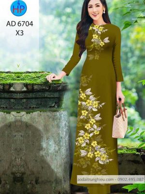 Vải áo dài hoa trên dưới kiểu mới AD 6704 25 1585213404 120 Vai ao dai hoa tren duoi kieu moi AD 6704