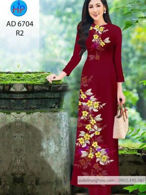 Vải áo dài hoa trên dưới kiểu mới AD 6704 27 1585213404 324 Vai ao dai hoa tren duoi kieu moi AD 6704