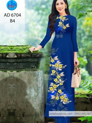 Vải áo dài hoa trên dưới kiểu mới AD 6704 35 1585213404 547 Vai ao dai hoa tren duoi kieu moi AD 6704