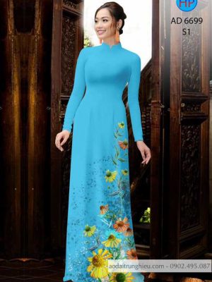 Vải áo dài hoa hướng dương thiết kế 2020 AD 6699 25 1585370185 237 Vai ao dai hoa huong duong thiet ke 2020 AD