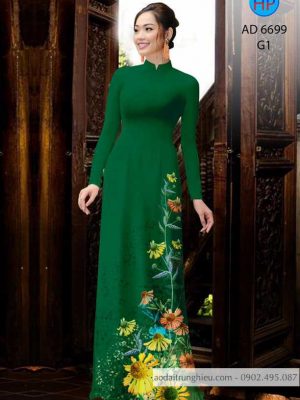 Vải áo dài hoa hướng dương thiết kế 2020 AD 6699 22 1585370185 530 Vai ao dai hoa huong duong thiet ke 2020 AD