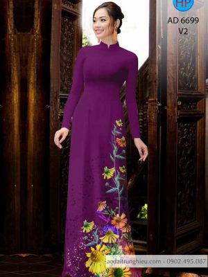 Vải áo dài hoa hướng dương thiết kế 2020 AD 6699 26 1585370185 813 Vai ao dai hoa huong duong thiet ke 2020 AD