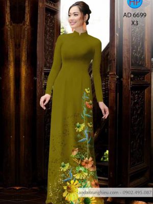 Vải áo dài hoa hướng dương thiết kế 2020 AD 6699 34 1585370186 39 Vai ao dai hoa huong duong thiet ke 2020 AD