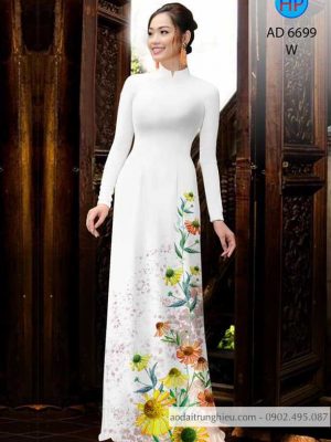 Vải áo dài hoa hướng dương thiết kế 2020 AD 6699 30 1585370186 564 Vai ao dai hoa huong duong thiet ke 2020 AD