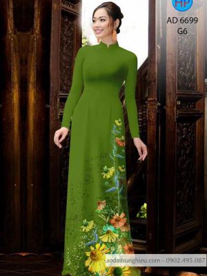 Vải áo dài hoa hướng dương thiết kế 2020 AD 6699 37 1585370186 593 Vai ao dai hoa huong duong thiet ke 2020 AD