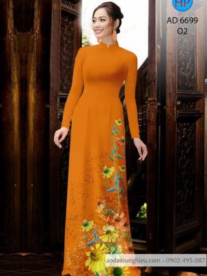 Vải áo dài hoa hướng dương thiết kế 2020 AD 6699 33 1585370186 803 Vai ao dai hoa huong duong thiet ke 2020 AD