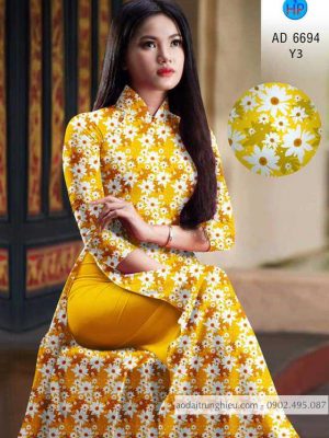 Vải áo dài hoa cúc đều thiết kế 2020 AD 6694 32 1585370329 15 Vai ao dai hoa cuc deu thiet ke 2020 AD