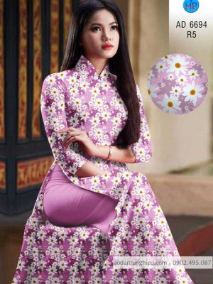 Vải áo dài hoa cúc đều thiết kế 2020 AD 6694 33 1585370329 764 Vai ao dai hoa cuc deu thiet ke 2020 AD