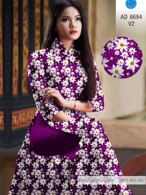 Vải áo dài hoa cúc đều thiết kế 2020 AD 6694 27 1585370329 888 Vai ao dai hoa cuc deu thiet ke 2020 AD