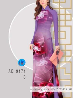 Vải áo dài hoa 3D mới ra AD 9171 35 1585474878 705 Vai ao dai hoa 3D moi ra AD 9171