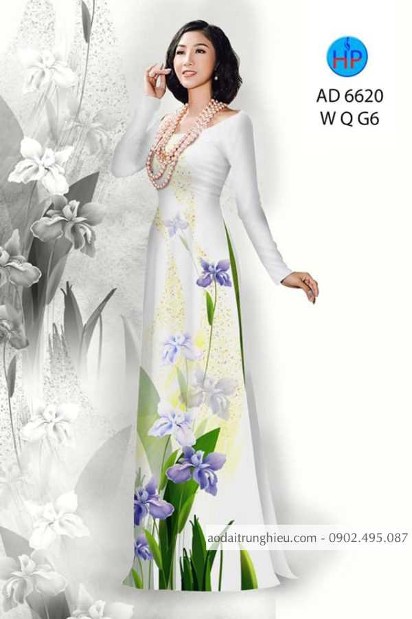 Vai ao dai Hoa Ca thiet ke 2020 AD 6620