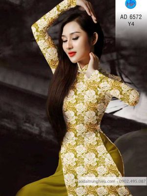Vải áo dài hoa hồng đều kiểu mới AD 6572 23 1586054957 559 Vai ao dai hoa hong deu kieu moi AD 6572