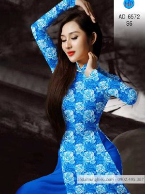 Vải áo dài hoa hồng đều kiểu mới AD 6572 24 1586054957 883 Vai ao dai hoa hong deu kieu moi AD 6572