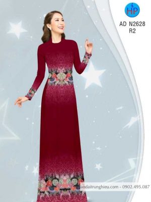 1586405804 215 Vai ao dai hoa 3D thiet ke 2020 AD N2628
