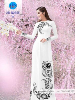 1586406048 60 Vai ao dai hoa van doc than thiet ke 2020
