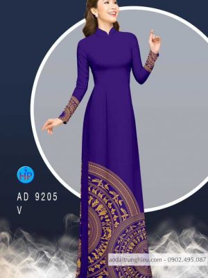 Vải áo dài lá cờ và trống đồng kiểu mới AD 9205 30 1586578135 426 Vai ao dai Dang vien va trong dong AD