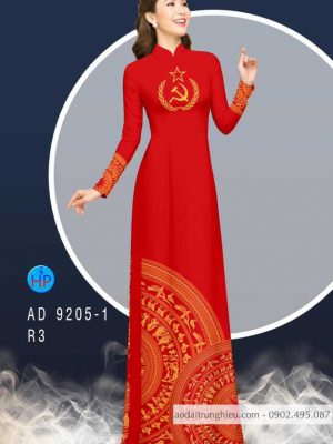 Vải áo dài lá cờ và trống đồng kiểu mới AD 9205 27 1586602869 127 Vai ao dai la co va trong dong kieu moi