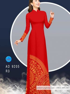 Vải áo dài lá cờ và trống đồng kiểu mới AD 9205 28 1586602869 252 Vai ao dai la co va trong dong kieu moi