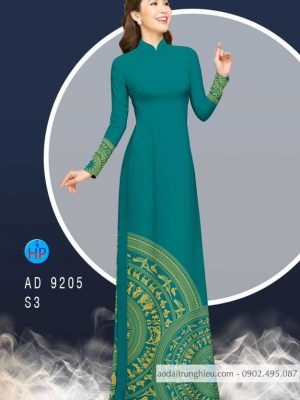 Vải áo dài lá cờ và trống đồng kiểu mới AD 9205 35 1586602869 644 Vai ao dai la co va trong dong kieu moi