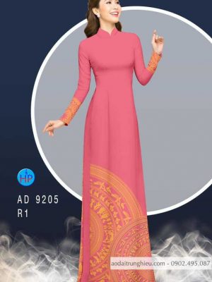 Vải áo dài lá cờ và trống đồng kiểu mới AD 9205 29 1586602869 88 Vai ao dai la co va trong dong kieu moi