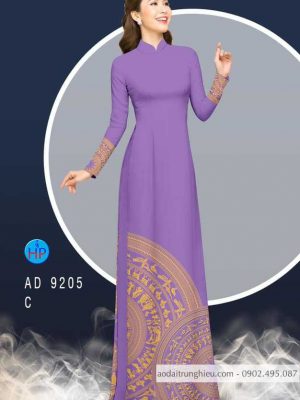 Vải áo dài lá cờ và trống đồng kiểu mới AD 9205 40 1586602870 208 Vai ao dai la co va trong dong kieu moi