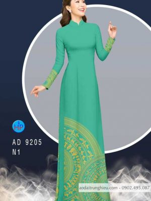 Vải áo dài lá cờ và trống đồng kiểu mới AD 9205 44 1586602870 285 Vai ao dai la co va trong dong kieu moi