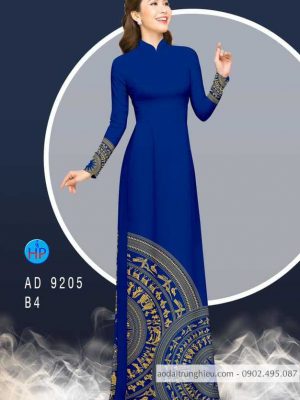 Vải áo dài lá cờ và trống đồng kiểu mới AD 9205 45 1586602870 878 Vai ao dai la co va trong dong kieu moi