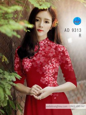 1587024452 12 Vai ao dai Hoa Dao thiet ke 2020 AD 9313
