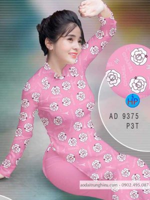 Vải áo dài hoa hồng đều kiểu mới AD 9375 26 1587696934 271 Vai ao dai hoa hong deu kieu moi AD 9375