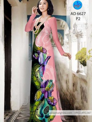 Vải áo dài hoa 3D kiểu mới AD 6627 21 1587697071 589 Vai ao dai hoa 3D kieu moi AD 6627