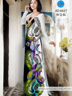 Vải áo dài hoa 3D kiểu mới AD 6627 25 1587697072 498 Vai ao dai hoa 3D kieu moi AD 6627