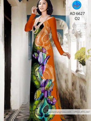 Vải áo dài hoa 3D kiểu mới AD 6627 35 1587697073 190 Vai ao dai hoa 3D kieu moi AD 6627