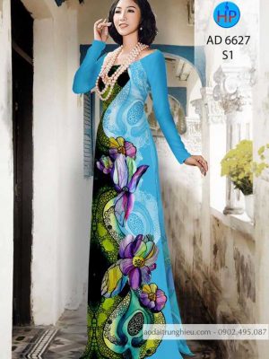 Vải áo dài hoa 3D kiểu mới AD 6627 31 1587697073 967 Vai ao dai hoa 3D kieu moi AD 6627