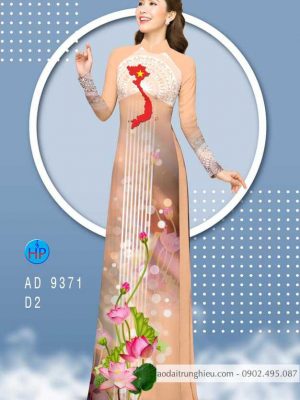 Vải áo dài bản đồ và hoa sen mới ra AD 9371 21 1587697452 188 Vai ao dai ban do va hoa sen moi ra
