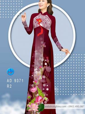 Vải áo dài bản đồ và hoa sen mới ra AD 9371 26 1587697453 394 Vai ao dai ban do va hoa sen moi ra