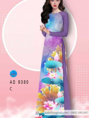 Vải áo dài hoa sen kiểu mới AD 9380 28 1587866008 614 Vai ao dai hoa sen kieu moi AD 9380