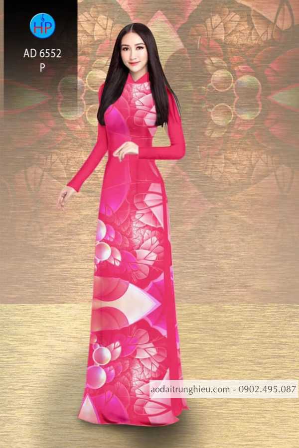 Vai ao dai Hoa ao 3D kieu moi AD 6552