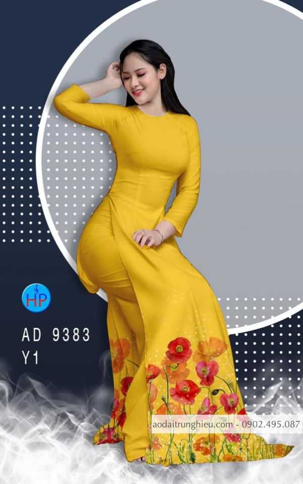 Vai ao dai hoa 3D kieu moi AD 9383