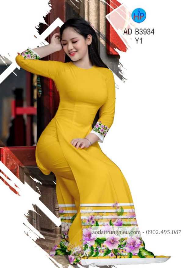 Vai ao dai hoa 3D moi ra AD B3943