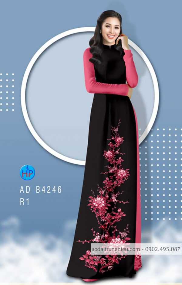 Vai ao dai hoa 3D moi ra AD B4246