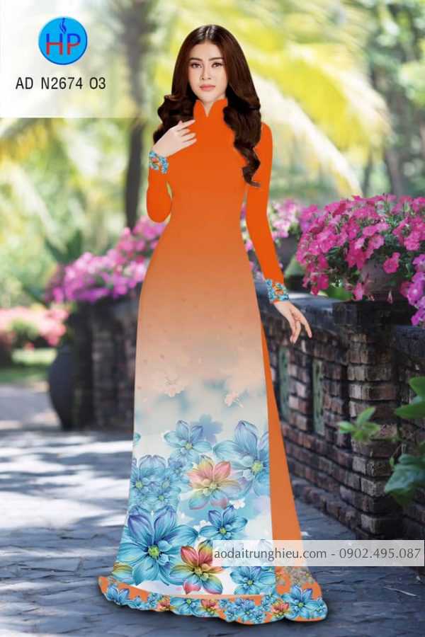 Vai ao dai hoa 3D moi ra AD N2674