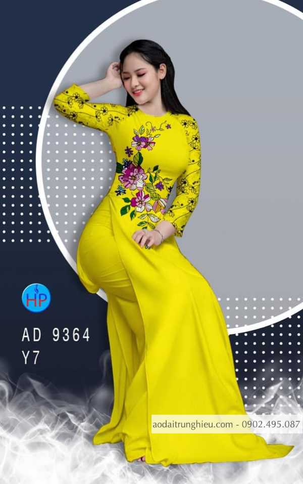 Vai ao dai hoa 3D thiet ke 2020 AD 9364